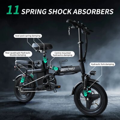 400W Ebike 35km/h 48V 30AH Removable Battery Electric Bike Multi-Shock Absorption City Commuter Foldable Adult Electric Bicycle - Image 2