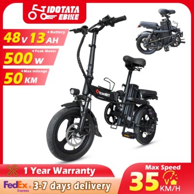 400W Ebike 35km/h 48V 30AH Removable Battery Electric Bike Multi-Shock Absorption City Commuter Foldable Adult Electric Bicycle