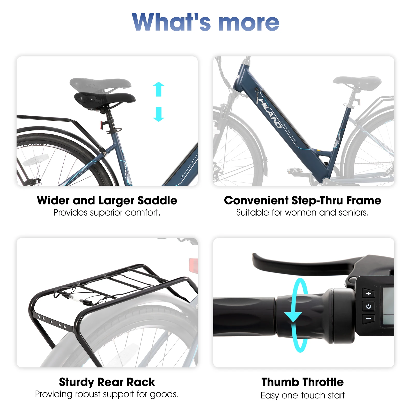 HILAND EHD907 Electric Bike 350W Brushless Motor E-Bike   Adult commuting electric road Electric Bicycle
