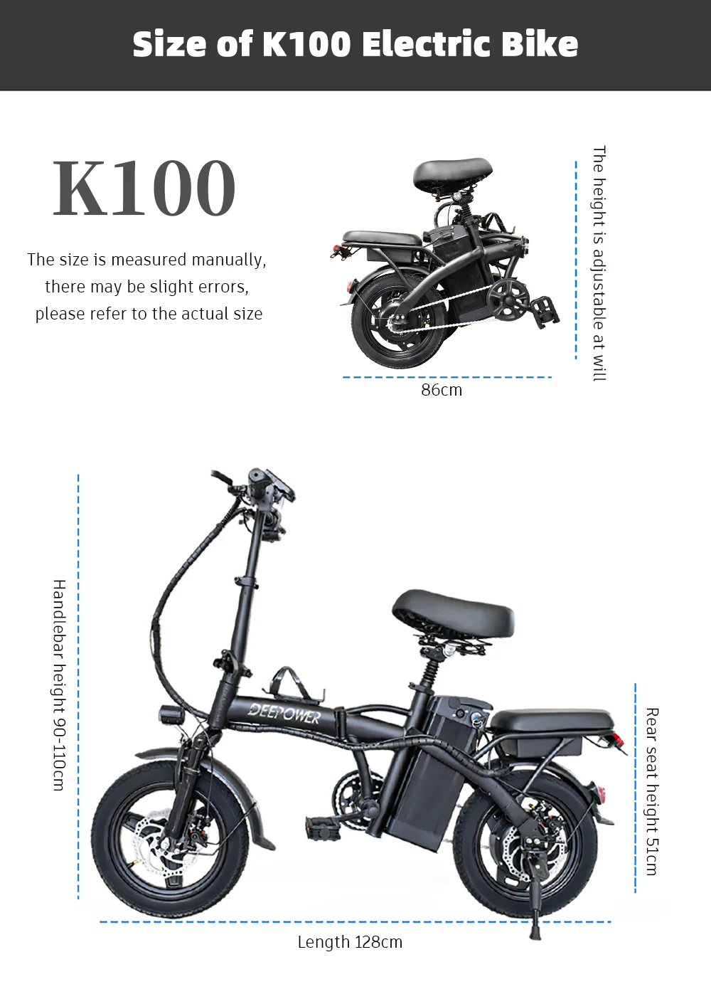 ZPW Ebike K100 400W 48V 30AH Electric bike Adult Fat Tire Folding Electric Bicycle City Commuter Electric Bike Urban Ebike ZPW Ebike K100 400W 48V 30AH Electric bike Adult Fat Tire Folding Electric Bicycle City Commuter Electric Bike Urban Ebike