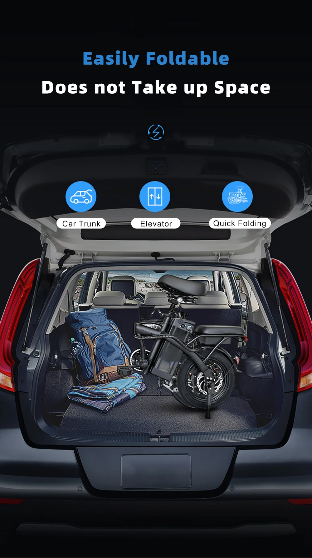 ZPW Ebike K100 400W 48V 30AH Electric bike Adult Fat Tire Folding Electric Bicycle City Commuter Electric Bike Urban Ebike ZPW Ebike K100 400W 48V 30AH Electric bike Adult Fat Tire Folding Electric Bicycle City Commuter Electric Bike Urban Ebike