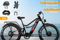 New Electric Bike for Adults 3000W Dual Motor EBike 52V 21AH Battery Hydraulic Brake 60km/h 26'' Fat Tire Throttle MTB Bicycle