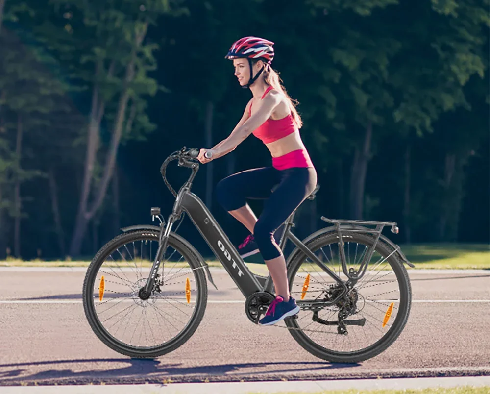 TTGO HZ-28ST Electric Bike, 250W Motor, 36V 20Ah Battery, 700C*45C Tire Adult Ebike, 25km/h Max Speed,  Disc Brake, LCD Display