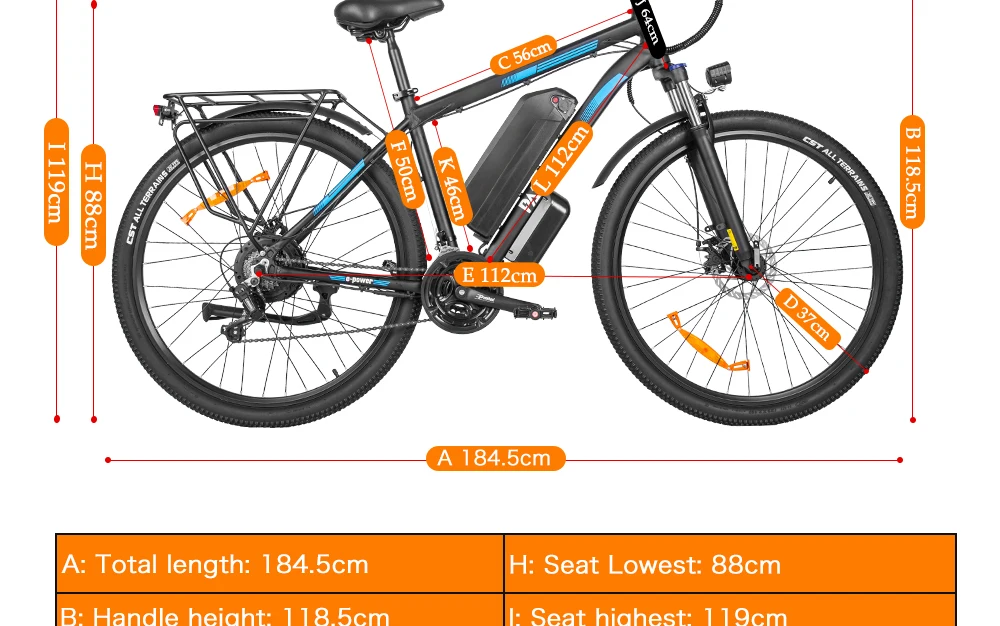 Pasebik Off-Road Mount Electric truck 29 Inch Adult Electric Bike, 750W 48V 21Ah Li-ion Battery 21 Speed Mount Sport boat