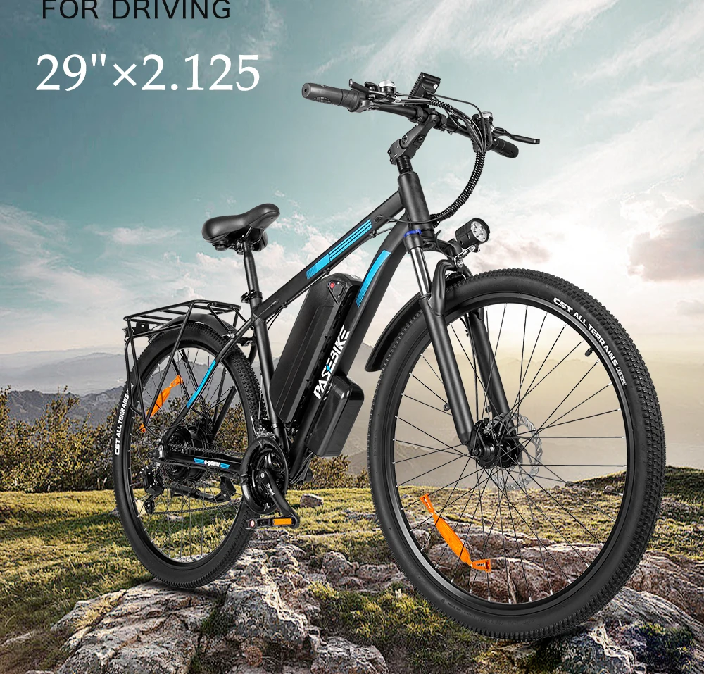 Pasebik Off-Road Mount Electric truck 29 Inch Adult Electric Bike, 750W 48V 21Ah Li-ion Battery 21 Speed Mount Sport boat