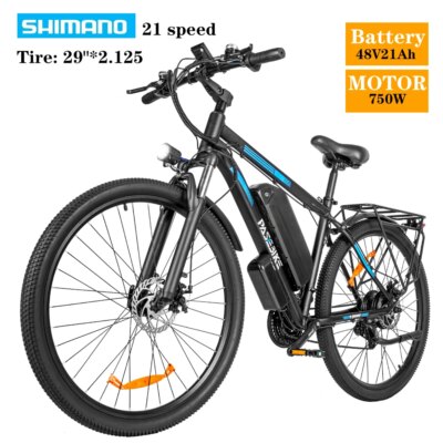 Pasebik Off-Road Mount Electric truck 29 Inch Adult Electric Bike, 750W 48V 21Ah Li-ion Battery 21 Speed Mount Sport boat - Image 3
