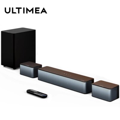 ULTIMEA 320W 5.1 Soundbar with Wireless Subwoofer&2 Surround Speakers, 3D Surround Sound System Home Theater Bluetooth Speakers