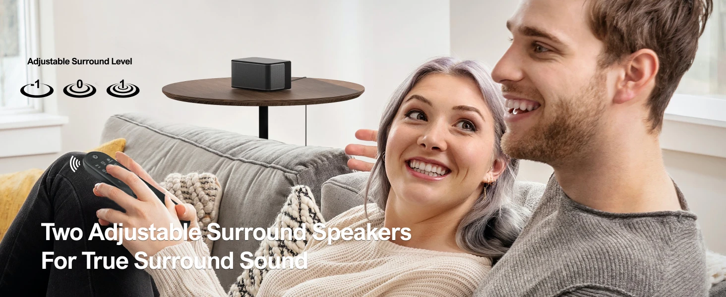 ULTIMEA 5.1ch Dolby Atmos Soundbar, 3D Surround Sound System, Soundbar for TV Devices with Wireless Subwoofer & 2 Rear Speakers