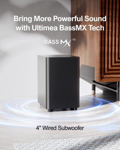 ULTIMEA 5.1CH Virtual Surround Sound Bar for Smart TV, App Control, TV Soundbar with Subwoofer and 2 Surround Speakers,250W - Image 5