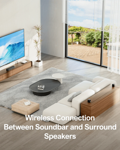 ULTIMEA 5.1CH Virtual Surround Sound Bar for Smart TV, App Control, TV Soundbar with Subwoofer and 2 Surround Speakers,250W - Image 4