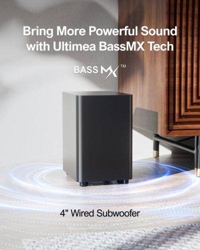ULTIMEA 250W 5.1 Soundbar for TV, Home Theater Virtual Surround Sound System with App Control, Subwoofer & 2 Surround Speakers - Image 5