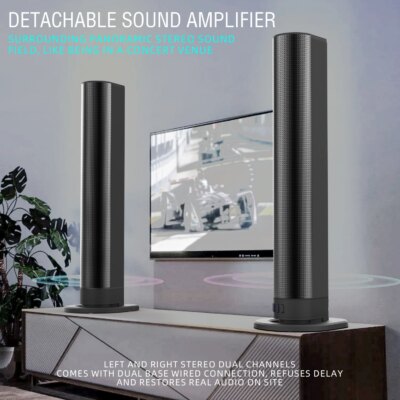 Home Theater 3D Stereo Surround Wireless Speaker Multi-Function Subwoofer Soundbar Support Foldable Split For TV/PC - Image 5