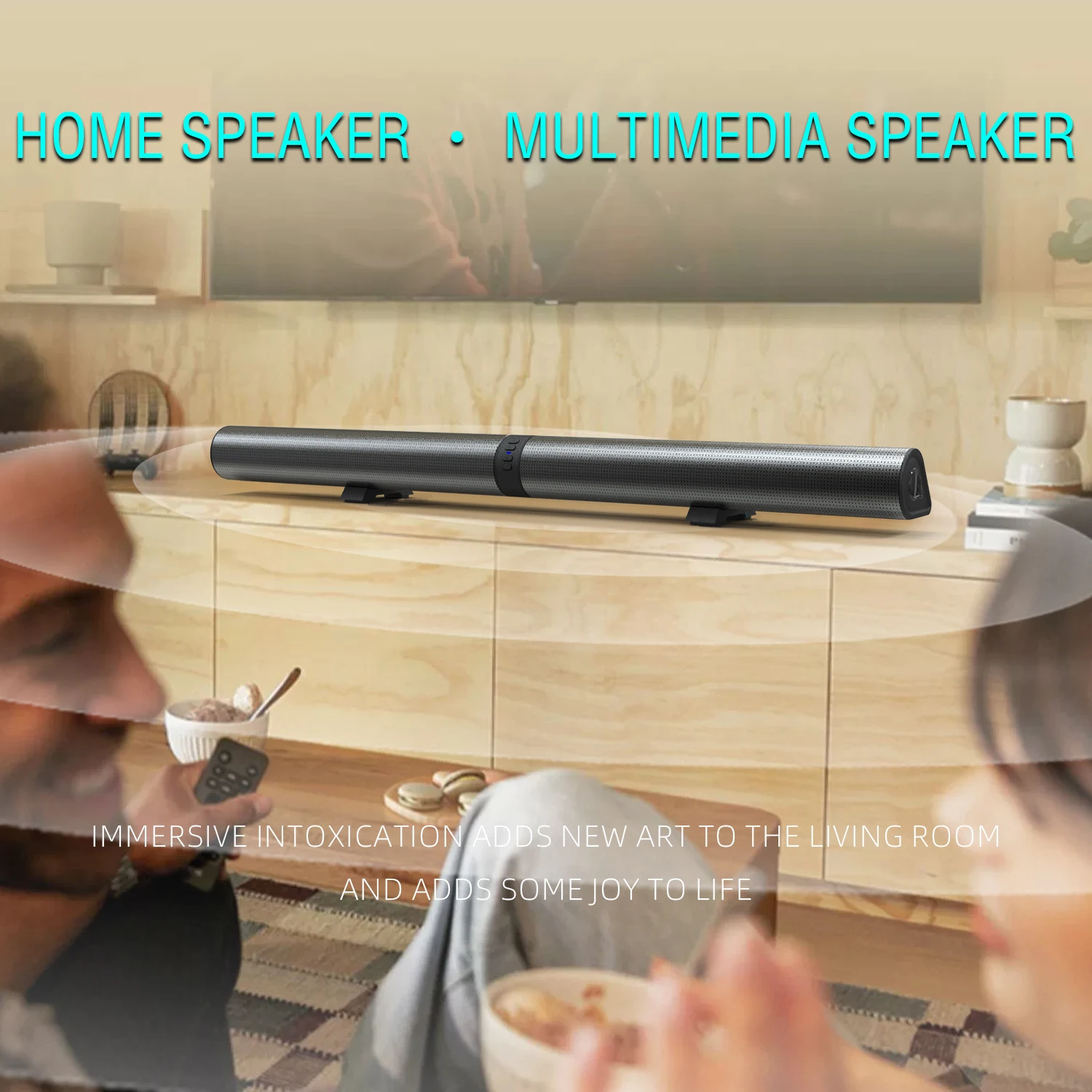 Home Theater 3D Stereo Surround Wireless Speaker Multi-Function Subwoofer Soundbar Support Foldable Split For TV/PC