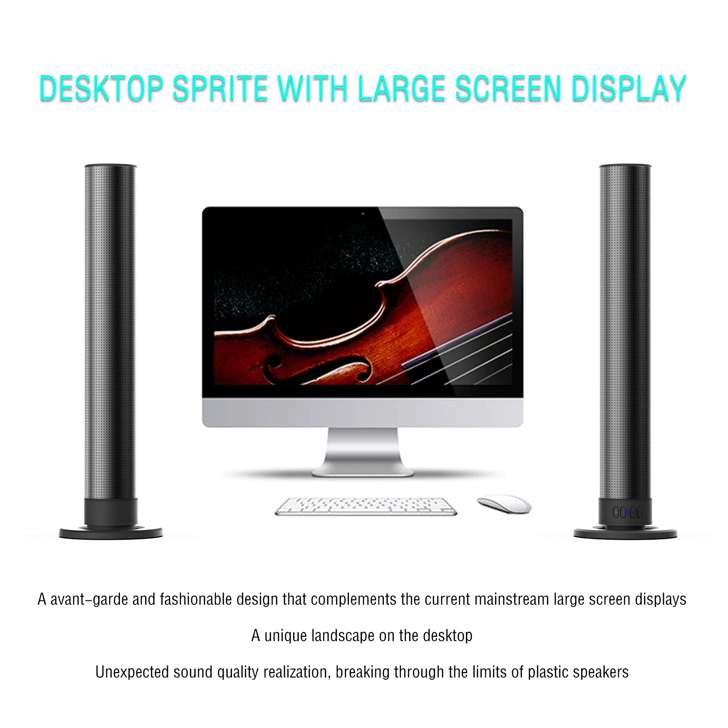 Home Theater 3D Stereo Surround Wireless Speaker Multi-Function Subwoofer Soundbar Support Foldable Split For TV/PC