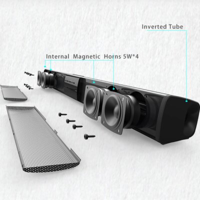 Soundbar Speakers, Bluetooth 5.3, Stereo Soundbar Surround Sound Home Cinema with Remote Control, Support RCA AUX TF-Card - Image 6