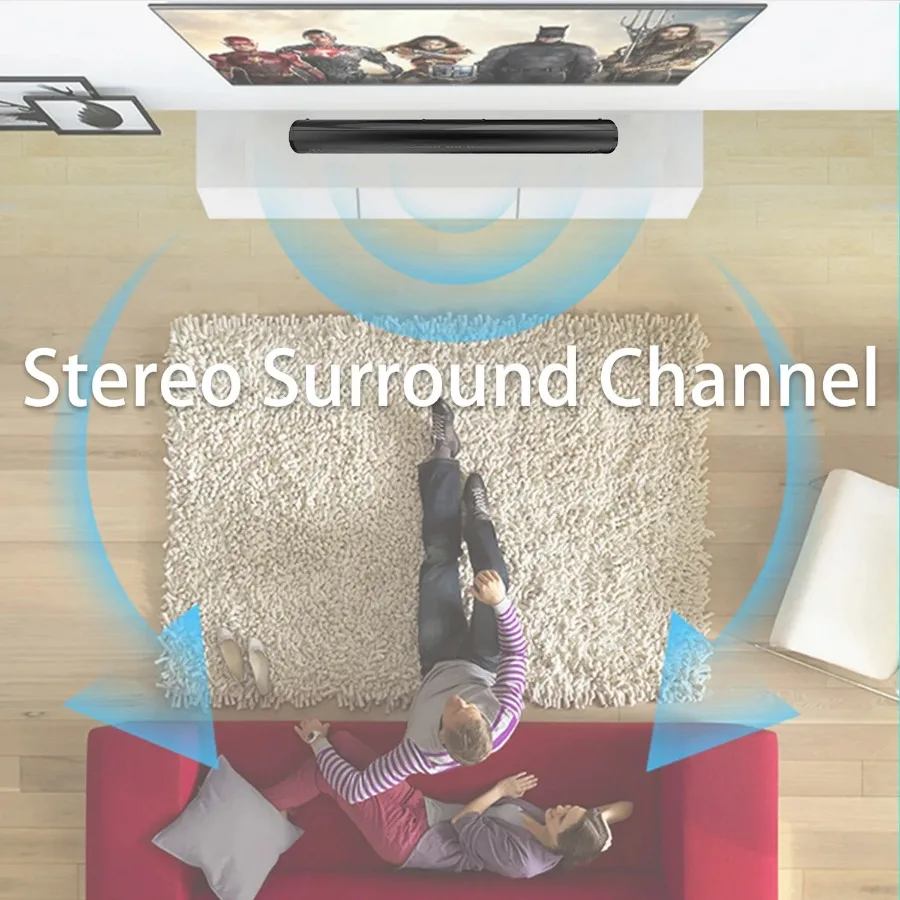 Super Powerful Wireless Bluetooth Speaker Portable Sound Bar Caixa De Som Bluetooth Home Theater TV Sound Box Subwoofer FM Radio