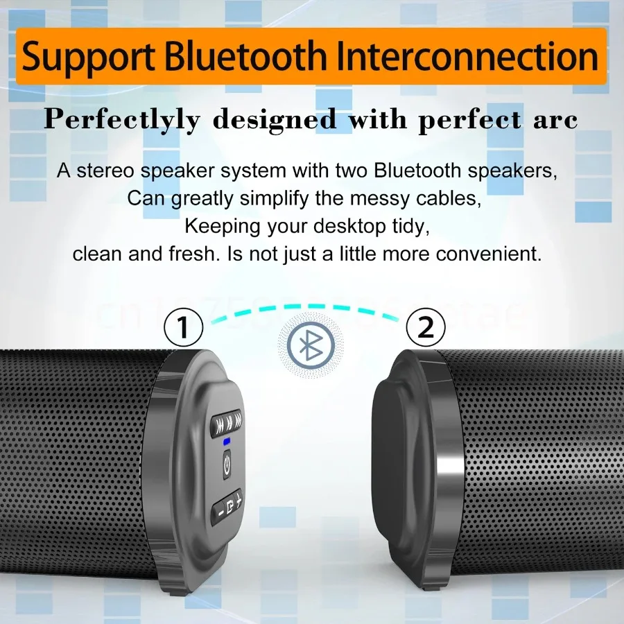 Super Powerful Wireless Bluetooth Speaker Portable Sound Bar Caixa De Som Bluetooth Home Theater TV Sound Box Subwoofer FM Radio