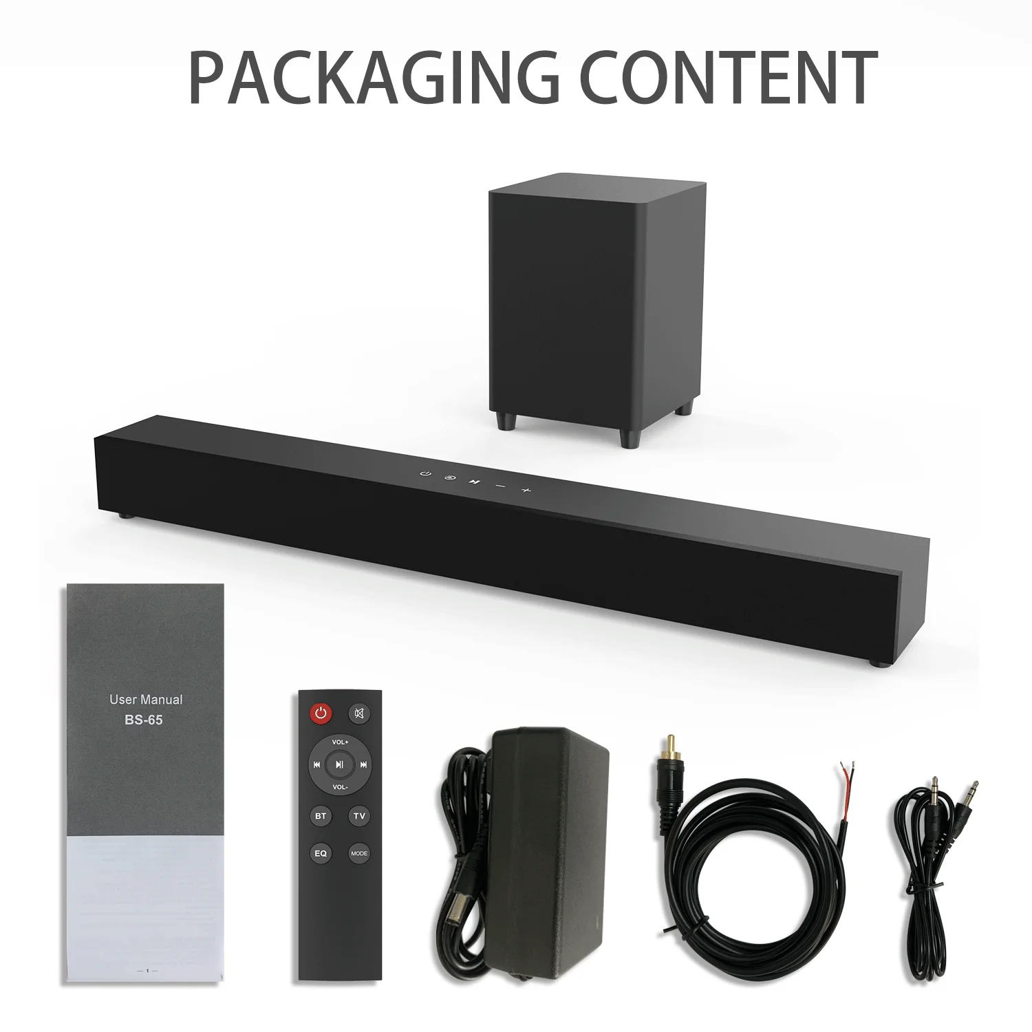 Rsionch Wooden Subwoofer Soundbar with Microphone Karaoke Bluetooth Speaker Home Theater TV Sound Bar Bass Speaker Sub-woofer