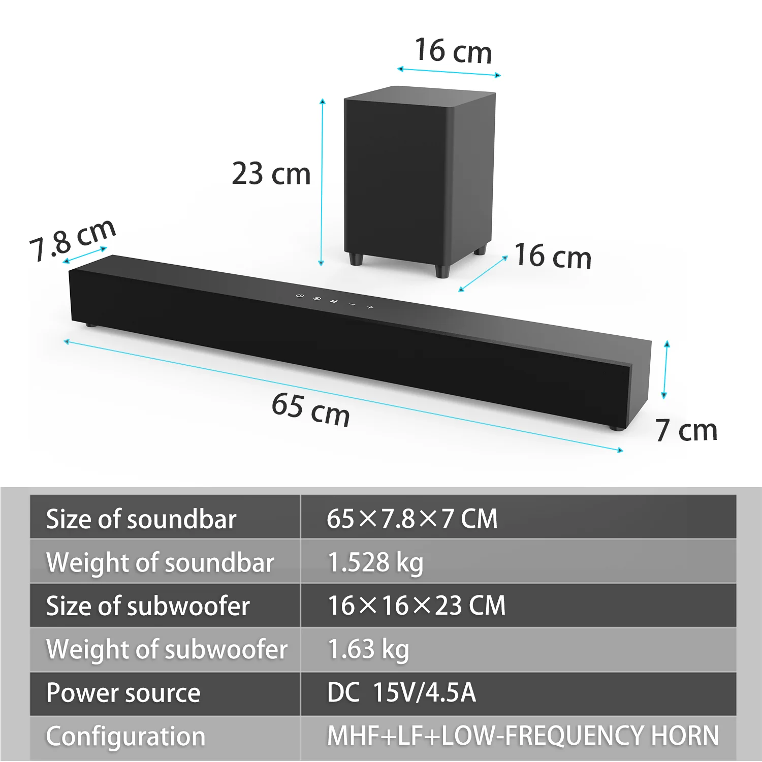 Rsionch Wooden Subwoofer Soundbar with Microphone Karaoke Bluetooth Speaker Home Theater TV Sound Bar Bass Speaker Sub-woofer