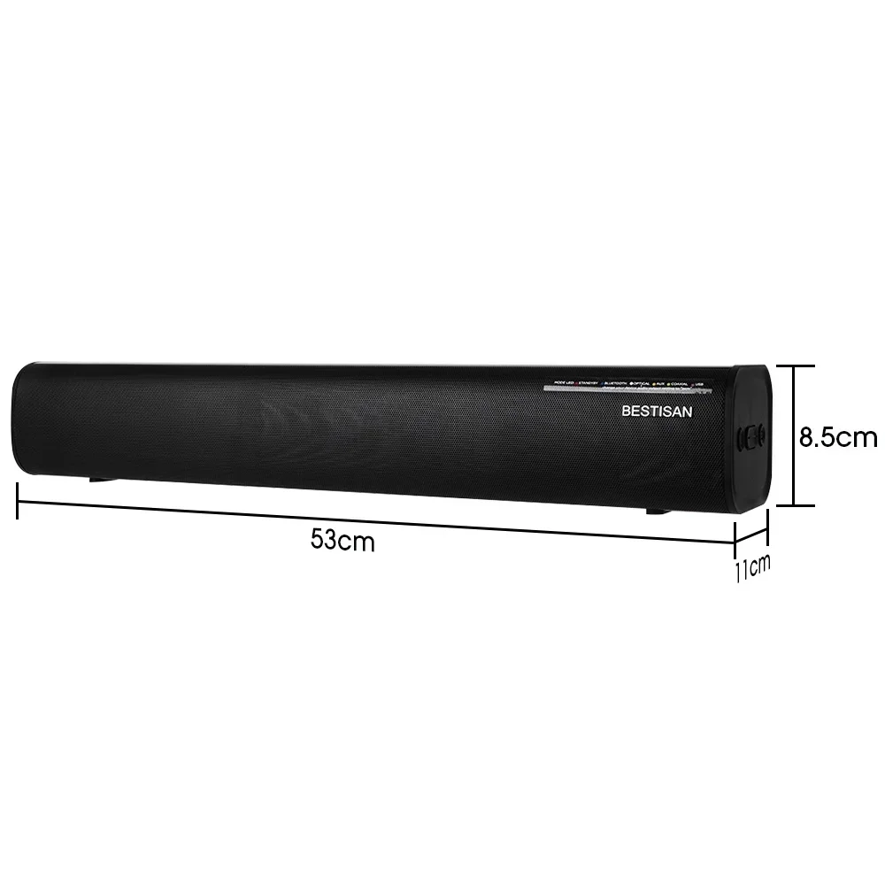60W Soundbar HiFi Speaker 2.0 Home Theater Sound System Bluetooth Speaker Subwoofer Sound bar Support USB Optical ARC For TV PC