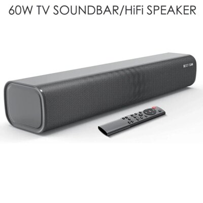 60W Soundbar HiFi Speaker 2.0 Home Theater Sound System Bluetooth Speaker Subwoofer Sound bar Support USB Optical ARC For TV PC