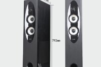 120W High-power 8 Inch Floor-standing Three-way Speaker With Dual Bass Home Theater Hifi Fever Bluetooth Active Speaker A Pair