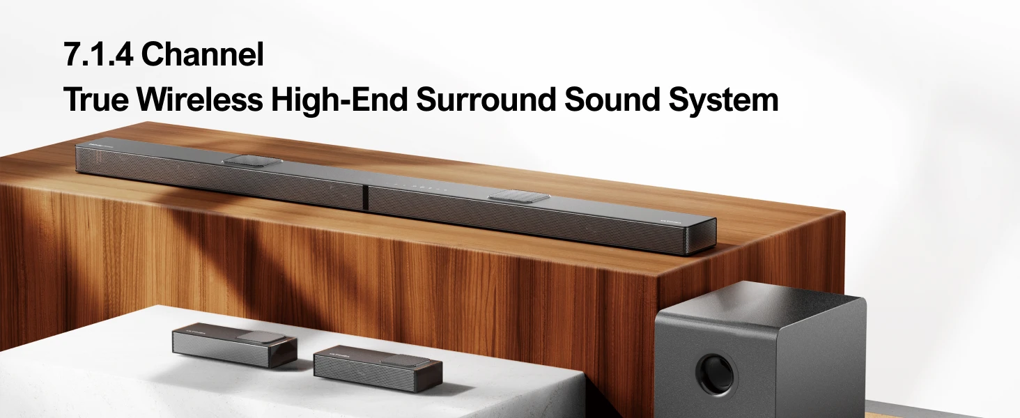 ULTIMEA 7.1.4 Sound Bar for TV with Dolby Atmos, 740W Surround Sound System with 8
