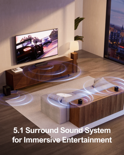 ULTIMEA 5.1 Virtual Surround Sound Bar for Smart TV, Soundbar with Surround Sound System for Home Theater, APP Control, Aura A30 - Image 2