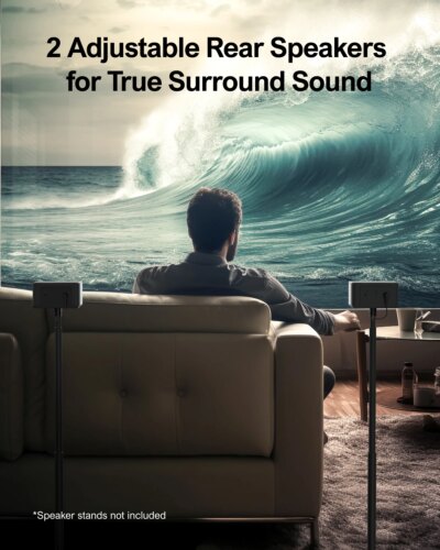 ULTIMEA 320W 5.1 Soundbar with Wireless Subwoofer&2 Surround Speakers, 3D Surround Sound System Home Theater Bluetooth Speakers - Image 3
