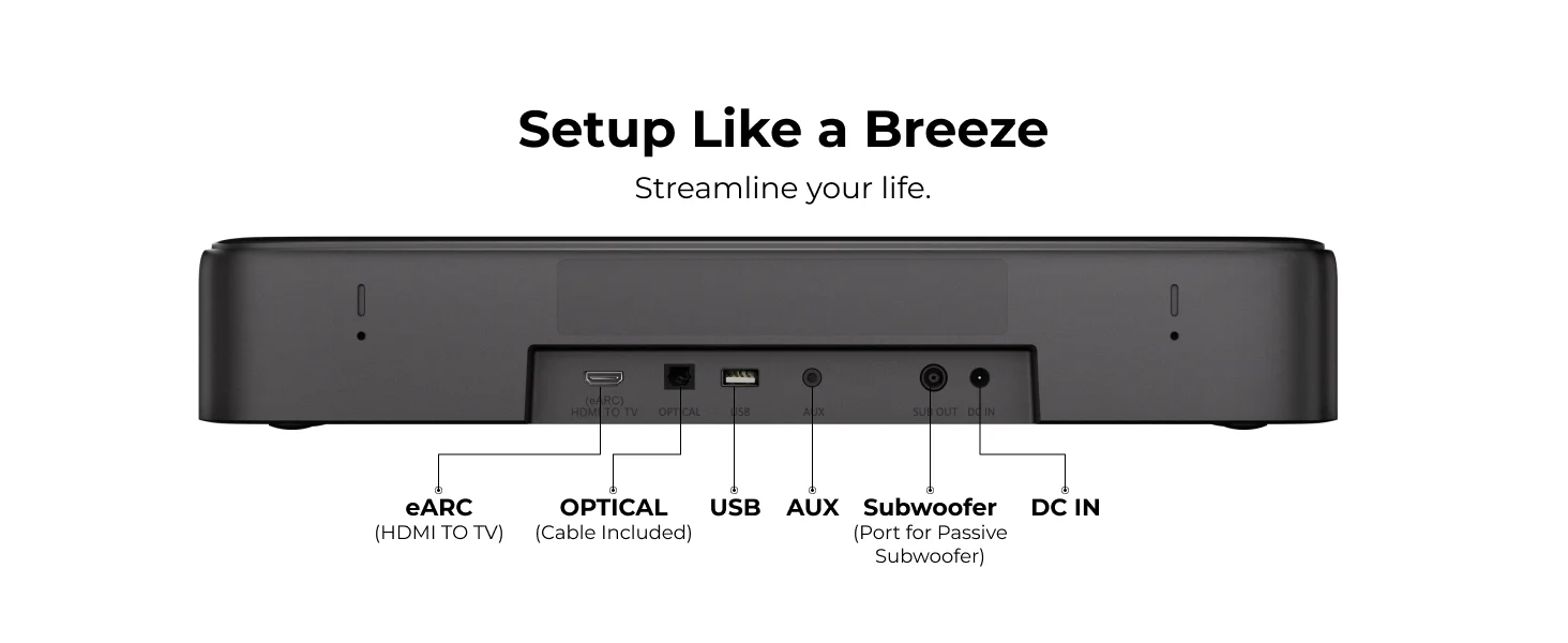 ULTIMEA 5.1ch SoundBar with Dolby Atmos, APP Control, Home Theater Sound Bar for Smart TV with Subwoofer&2 Surround Speakers ULTIMEA 5.1ch SoundBar with Dolby Atmos, APP Control, Home Theater Sound Bar for Smart TV with Subwoofer&2 Surround Speakers