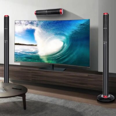 Bluetooth 5.1High Power HiFi Fever Subwoofer Surround Stereo Active Speaker Wooden 8Ω Fiber Coaxial TV Home Theater Audio Set - Image 5