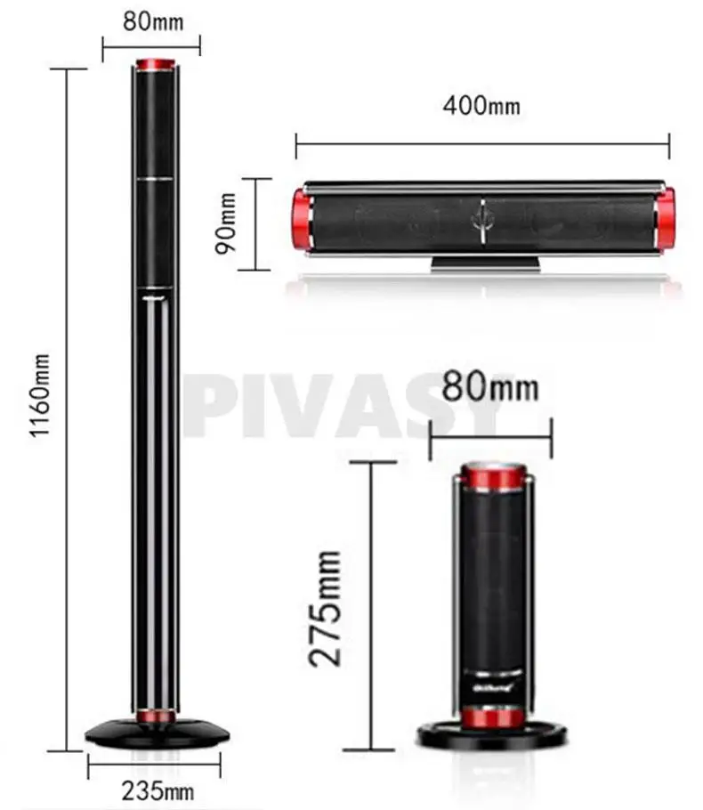 Bluetooth 5.1High Power HiFi Fever Subwoofer Surround Stereo Active Speaker Wooden 8Ω Fiber Coaxial TV Home Theater Audio Set