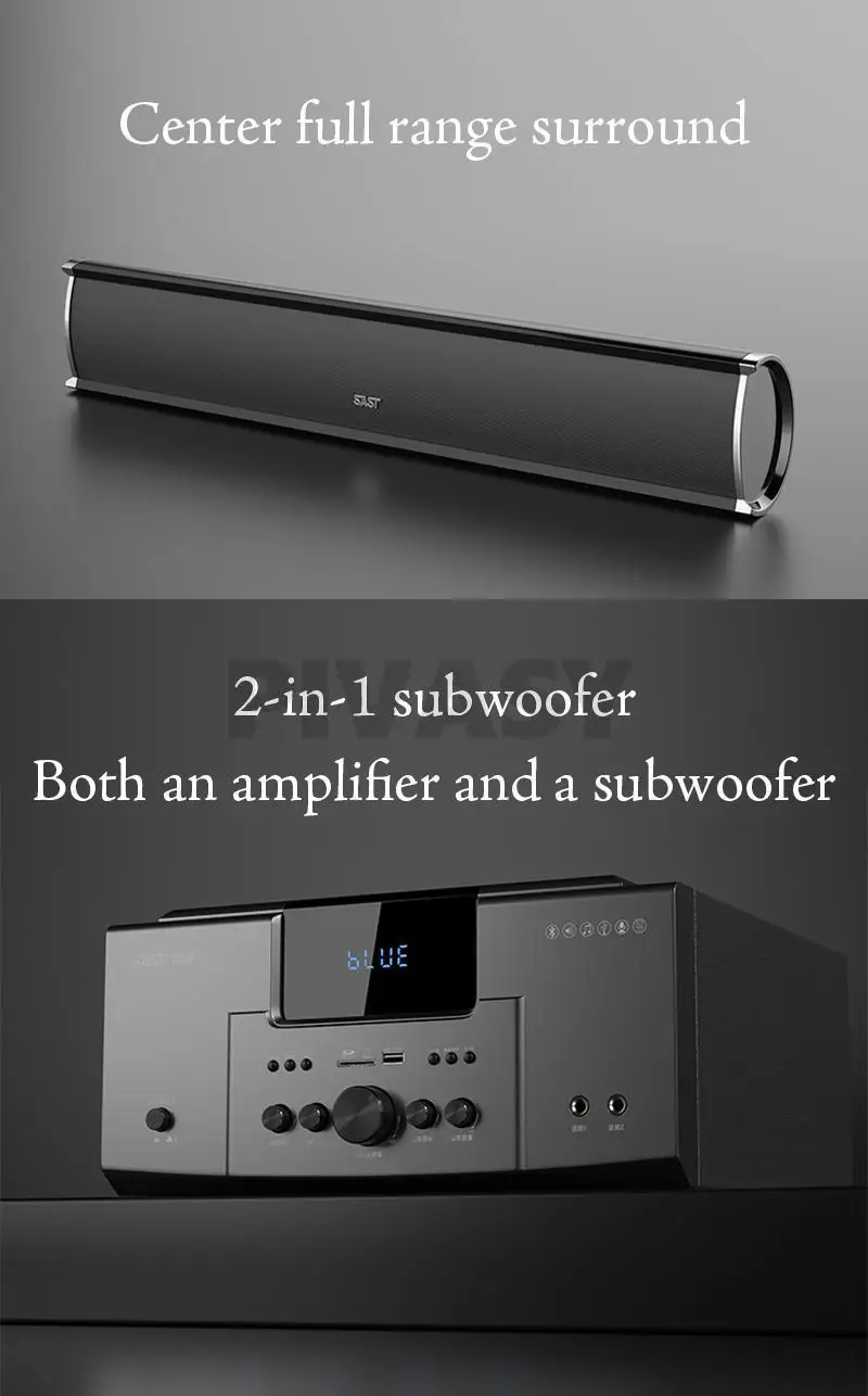 8 Inch 4Ω High Power TV Living Room KTV Bluetooth 4.0 Speaker Stereo Sound Subwoofer Speaker 5.1 Home Theater System Audio Set