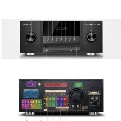 1600W High-power 5.1 Amplifier DTS Decoding HD Lossless 5.1 Home Theater Audio Set Home Surround Floor Passive Speaker Bass - Image 6
