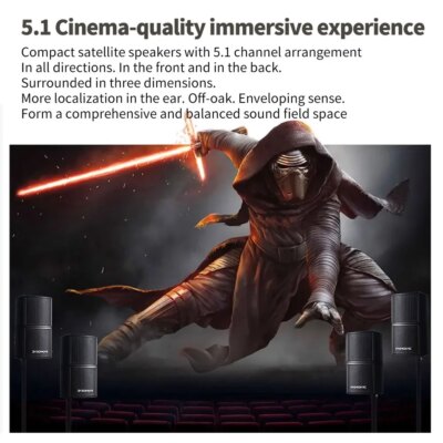 Mini 5.1 Surround Home Theater System With Karaoke USB Wireless Microphone Amplifier Speaker Bt Home Theatre System - Image 5