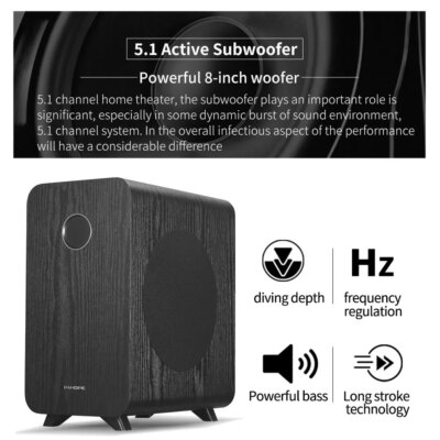 Mini 5.1 Surround Home Theater System With Karaoke USB Wireless Microphone Amplifier Speaker Bt Home Theatre System - Image 3