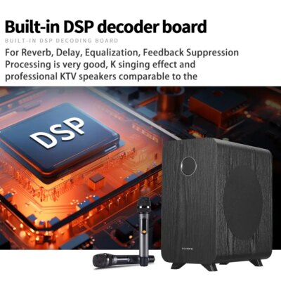 Mini 5.1 Surround Home Theater System With Karaoke USB Wireless Microphone Amplifier Speaker Bt Home Theatre System - Image 4