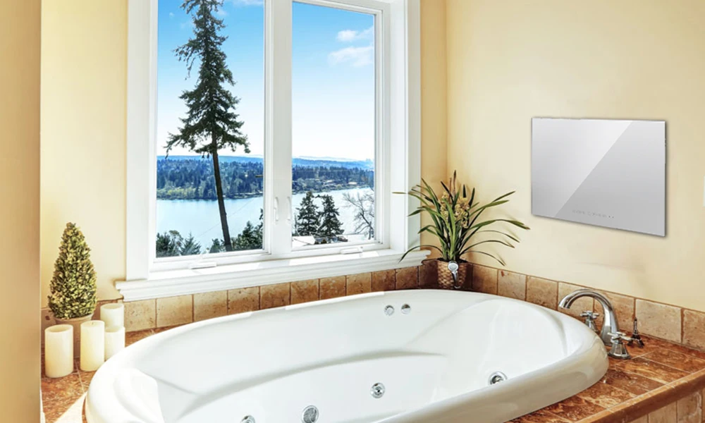 Souria 32 Inches 4K Smart Android System Touchscreen Mirror Bathroom LED IP65 Waterproof TV Television WiFi DTV for SPA Hotel