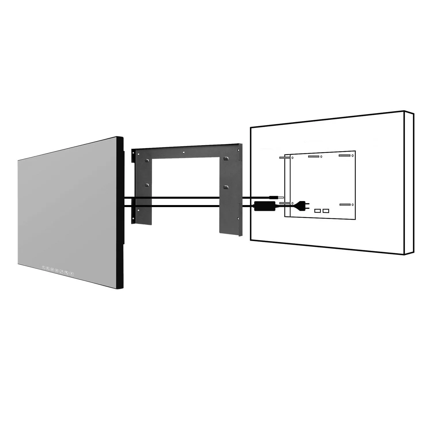 Souria 32 Inches 4K Smart Android System Touchscreen Mirror Bathroom LED IP65 Waterproof TV Television WiFi DTV for SPA Hotel Souria 32 Inches 4K Smart Android System Touchscreen Mirror Bathroom LED IP65 Waterproof TV Television WiFi DTV for SPA Hotel
