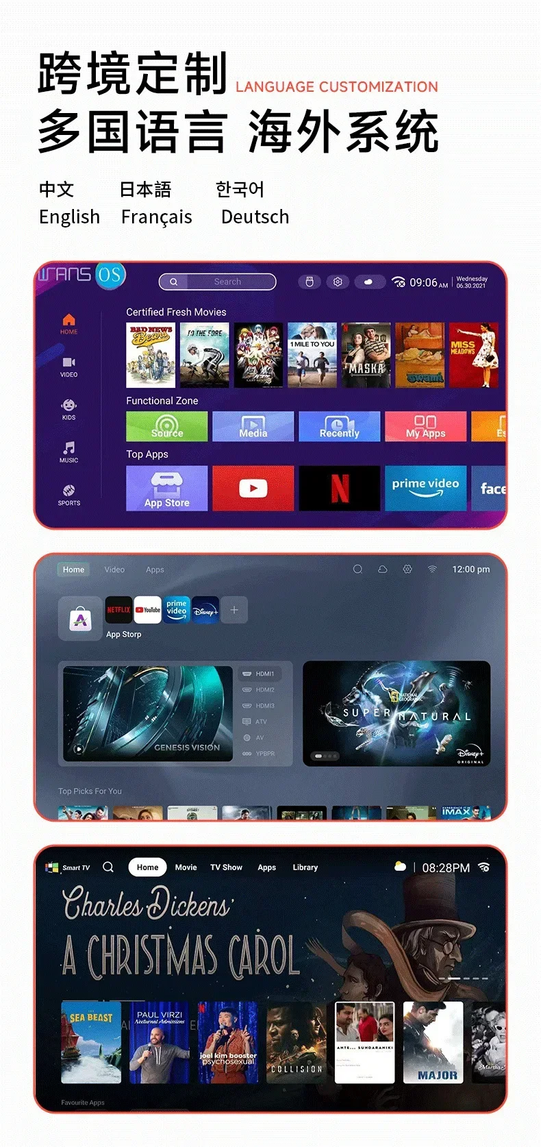 US.EU Smart TV custom 30 32 65 75 inch cross-border high definition 4K full screen LCD TV US.EU Smart TV custom 30 32 65 75 inch cross-border high definition 4K full screen LCD TV