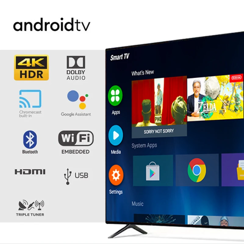 75 80 85 100 120 Inch 4k UHD Flat Smart OLED TV UHDTV