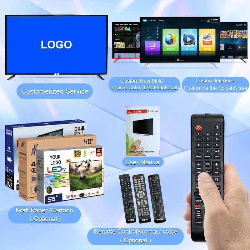 75 80 85 100 120 Inch 4k UHD Flat Smart OLED TV UHDTV