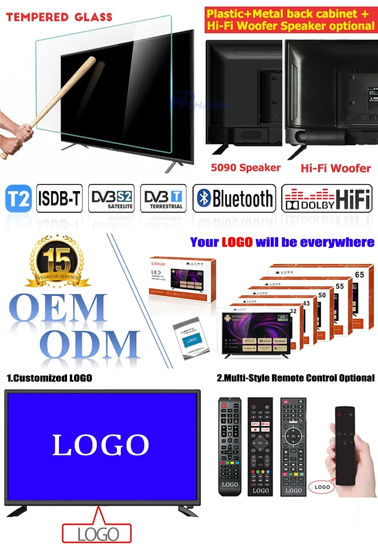 75 80 85 100 120 Inch 4k UHD Flat Smart OLED TV UHDTV