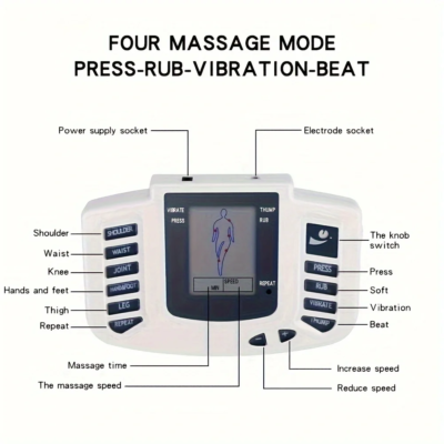 Electronic Pulse Massager Acupuncture EMS Tens Muscle Stimulator Microcurrent Low Frequency Slimming Massage Machine Health Care - Image 3