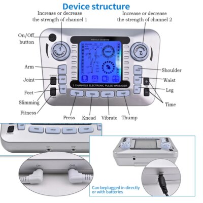 Electric Pulse Massager Tens EMS Muscle Stimulator 12Modes Digital Therapy Machine Massager Pain Relief Tool Health Care Machine - Image 5