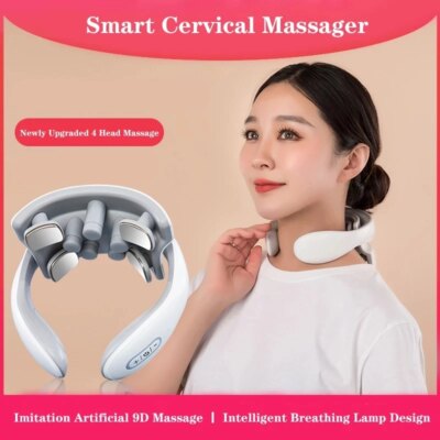 Vibration Neck Masssger Rechargeable Low Frequency Pulse Cervical Massager Smart Electric Neck Massager Hot Compress Massage - Image 2