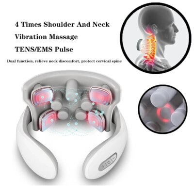 Vibration Neck Masssger Rechargeable Low Frequency Pulse Cervical Massager Smart Electric Neck Massager Hot Compress Massage - Image 6
