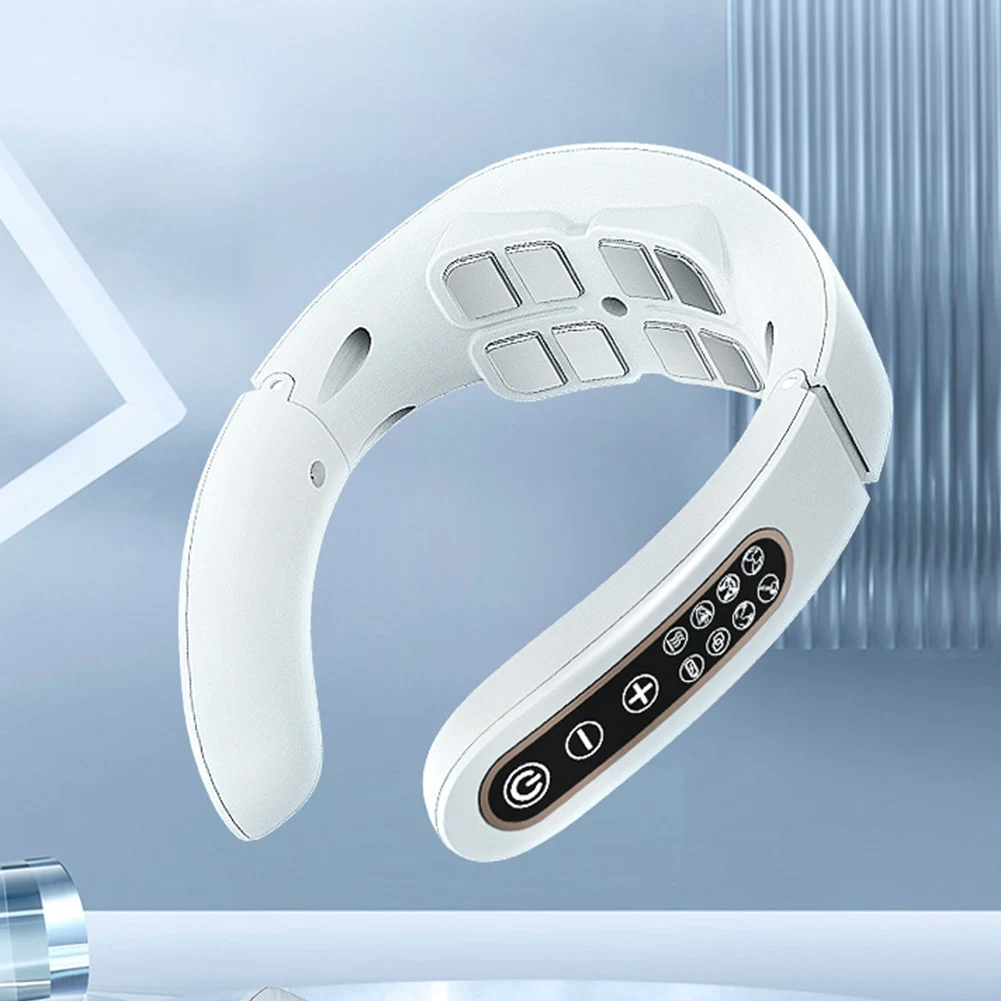 Neck Physical Therapy Massager 15 Gears 6 Modes Cervical Therapy Massage Stimulator USB Charging Vibration Pulse for Home Office Neck Physical Therapy Massager 15 Gears 6 Modes Cervical Therapy Massage Stimulator USB Charging Vibration Pulse for Home Office