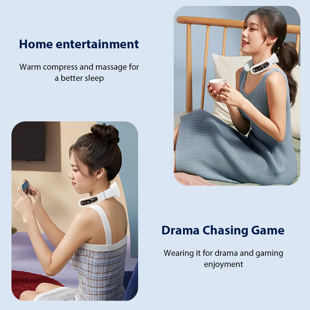 Neck Physical Therapy Massager 15 Gears 6 Modes Cervical Therapy Massage Stimulator USB Charging Vibration Pulse for Home Office Neck Physical Therapy Massager 15 Gears 6 Modes Cervical Therapy Massage Stimulator USB Charging Vibration Pulse for Home Office