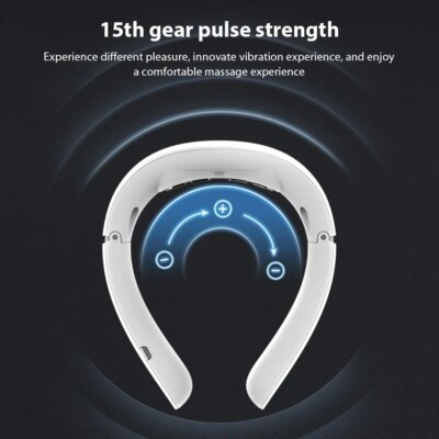 Neck Physical Therapy Massager 15 Gears 6 Modes Cervical Therapy Massage Stimulator USB Charging Vibration Pulse for Home Office - Image 4